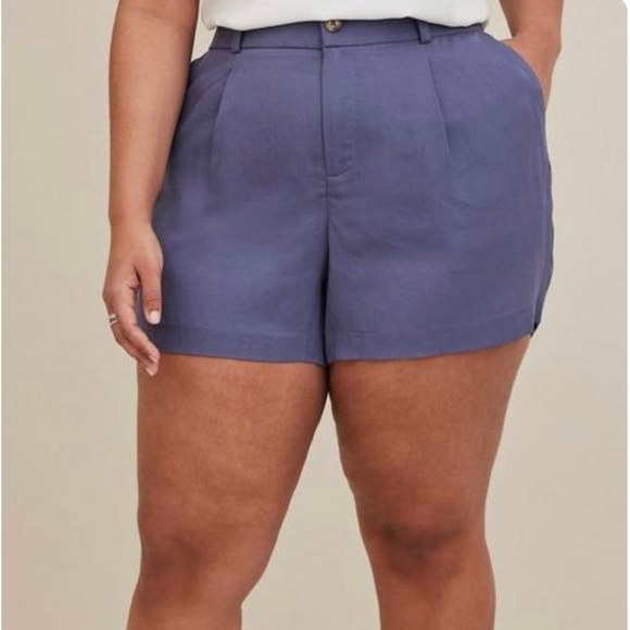 TORRID Plus Size 18 Women's Lyocell Linen Blend Shorts - Picture 1 of 6